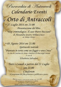 programma eventi orto antraccoli